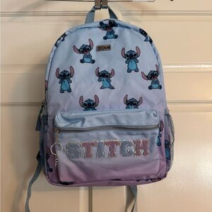 Stitch Backpack & pouches- Blue and Purple